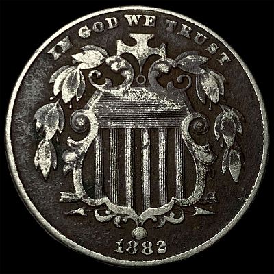 1882 Shield Nickel LIGHTLY CIRCULATED
