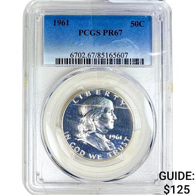 1961 Franklin Half Dollar PCGS PR67