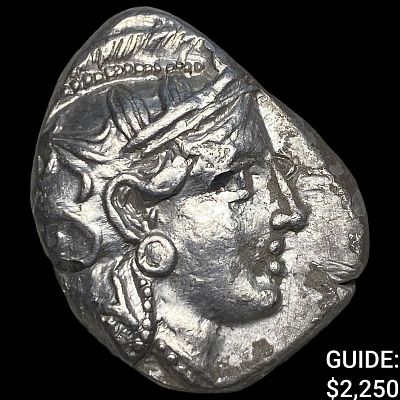 Attica, Athens 353-294 BC Silver Tetradrachm NEARLY UNCIRCULATED