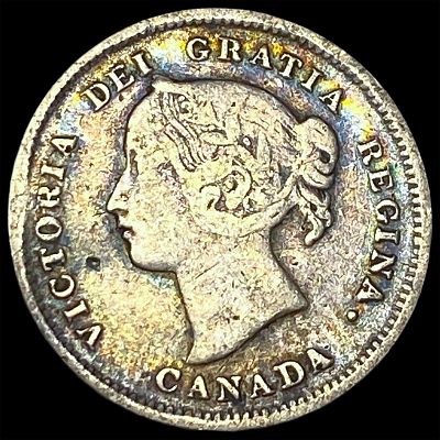 1899 Canada Silver 5 Cents NEARLY UNCIRCULATED