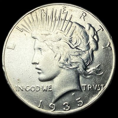 1935-S Silver Peace Dollar CLOSELY UNCIRCULATED. 1935-S Silver Peace Dollar CLOSELY UNCIRCULATED