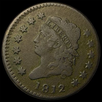 1812 Classic Head Large Cent LIGHTLY CIRCULATED. 1812 Classic Head Large Cent LIGHTLY CIRCULATED