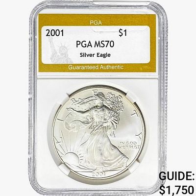 2001 American Silver Eagle PGA MS70