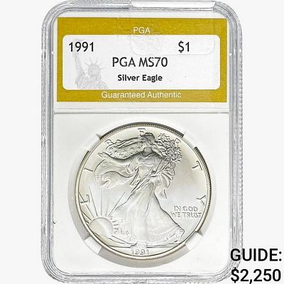1991 American Silver Eagle PGA MS70
