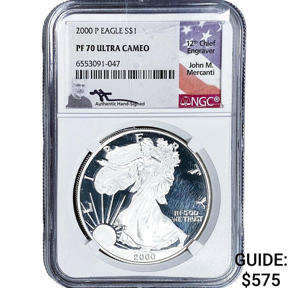 2000 Silver Eagle NGC PF70 Ultra Cameo