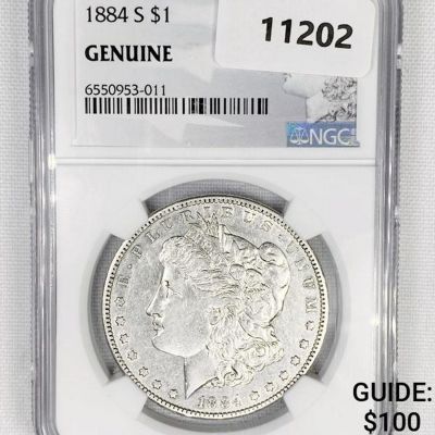1884 Morgan Silver Dollar NGC-MS60