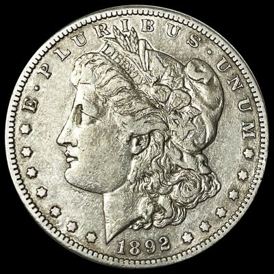 1892-S Morgan Silver Dollar ABOUT UNCIRCULATED