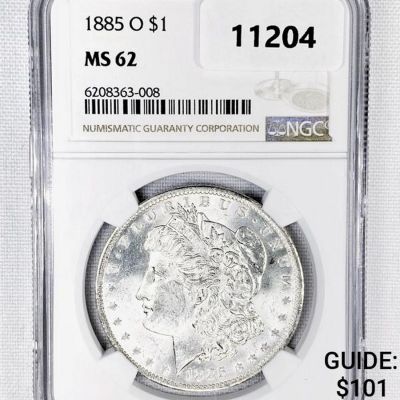 1885-O Morgan Silver Dollar NGC-MS62