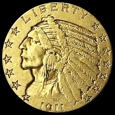 1911-S $5 Gold Half Eagle NEARLY UNCIRCULATED