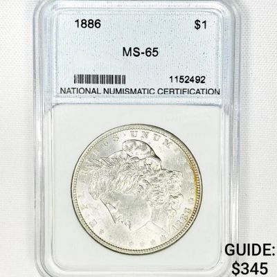 1886 Morgan Silver Dollar NNC-MS65
