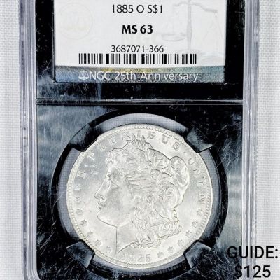 1885-O Morgan Silver Dollar NGC-MS63