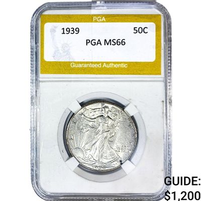 1939 Walking Liberty Half Dollar PGA MS66