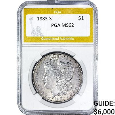 1883-S Morgan Silver Dollar PGA MS62