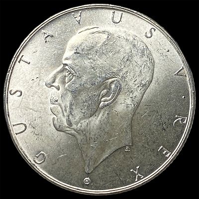 1938 Sweden Silver 2 Kroner UNCIRCULATED