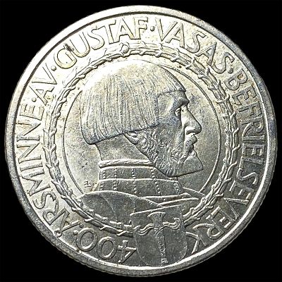 1921 Sweden Silver 2 Kroner UNCIRCULATED