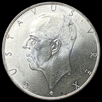 1938 Sweden Silver 2 Kroner UNCIRCULATED