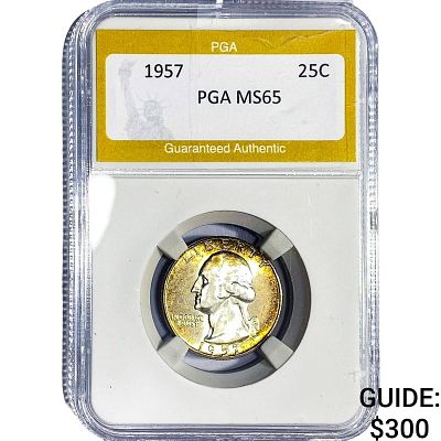 1957 Washington Silver Quarter PGA MS65
