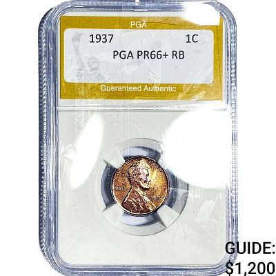 1937 Wheat Cent PGA PR66+ RB
