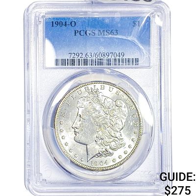 1904-O Morgan Silver Dollar PCGS MS63