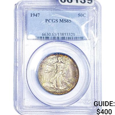 1947 Walking Liberty Half Dollar PCGS MS65