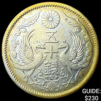 1938 Japan Silver 50 Sen