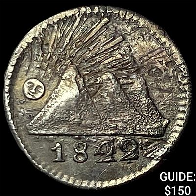 1842/29 Central American Republic Silver 1/4 Real