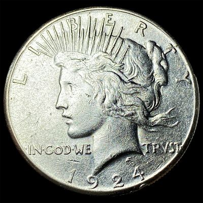 1924-S Silver Peace Dollar CLOSELY UNCIRCULATED