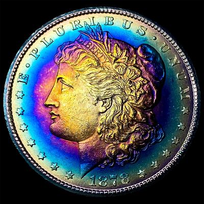1878-CC Toned Silver Morgan Dollar CHOICE BU