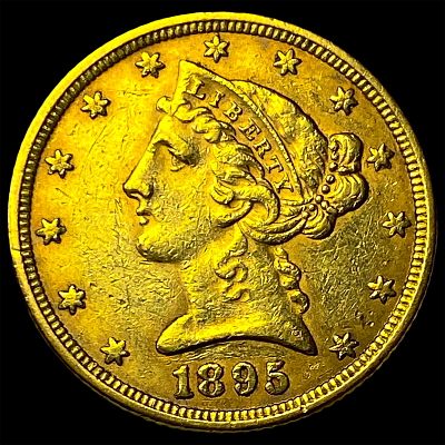 1895 Liberty Head Half Eagle $5 Gold CHOICE AU