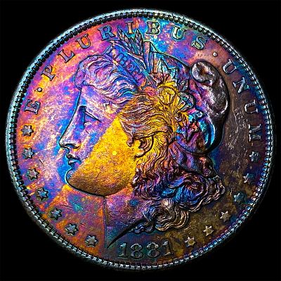 1881-S Toned Silver Morgan Dollar UNCIRCULATED