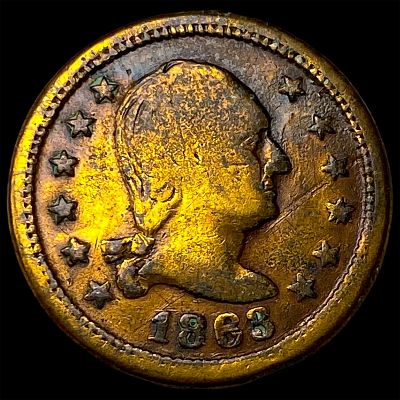 1863 Civil War Token "Wilson Medal" CLOSELY UNCIRCULATED
