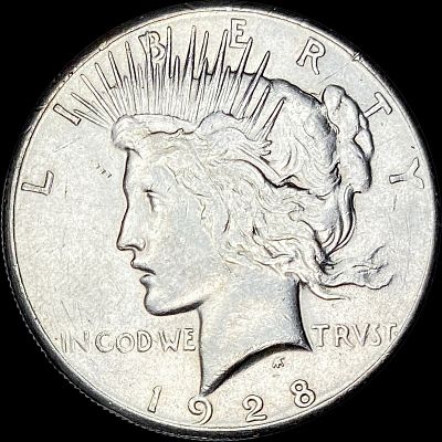 1928 Silver Peace Dollar CLOSELY UNCIRCULATED