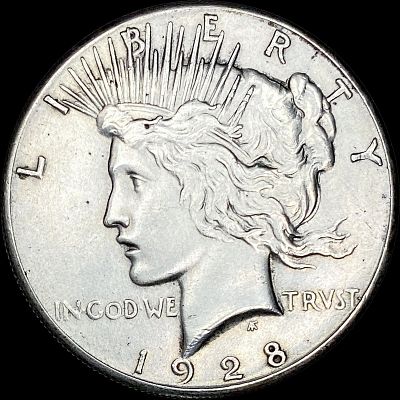 1928 Silver Peace Dollar CLOSELY UNCIRCULATED