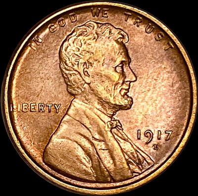 1917-D Bronze Lincoln Wheat Cent CLOSELY UNCIRCULATED. 1917-D Bronze Lincoln Wheat Cent CLOSELY 