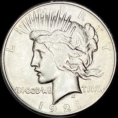 1921 HR Silver Peace Dollar CLOSELY UNCIRCULATED. 1921 HR Silver Peace Dollar CLOSELY UNCIRCULATED