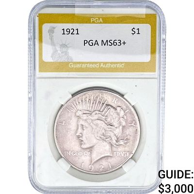 1921 Morgan Silver Dollar PGA MS63+