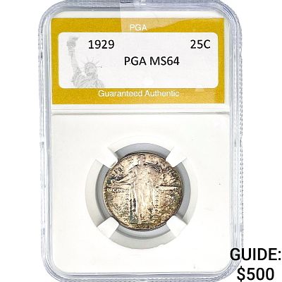 1929 Standing Liberty Quarter PGA MS64