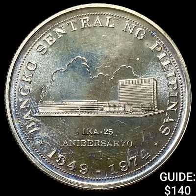 1974 Philippines Proof Silver 25 Pesos UNCIRCULATED