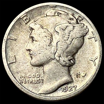1927-D Silver Mercury Dime CLOSELY UNCIRCULATED. 1927-D Silver Mercury Dime CLOSELY UNCIRCULATED