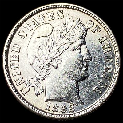 1892 Silver Barber Dime CHOICE BU