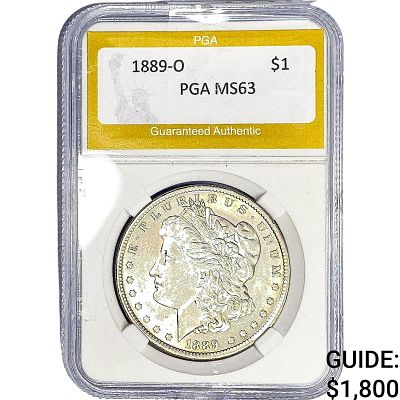 1889-O Morgan Silver Dollar PGA MS63