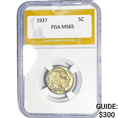 1937 Buffalo Nickel PGA MS65