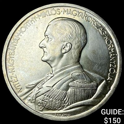 1939 Hungary Silver 5 Pengo