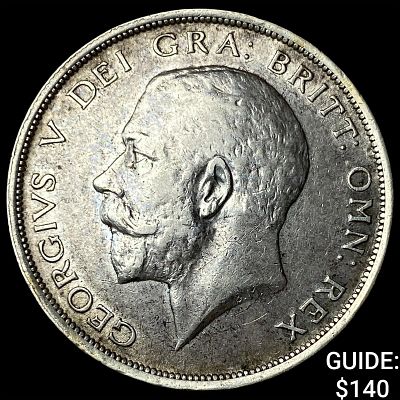 1916 Great Britain Silver 1/2 Crown