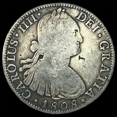 1808Mo TH Silver 8 Reales LIGHTLY CIRCULATED