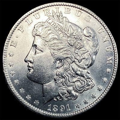 1891 Silver Morgan Dollar CLOSELY UNCIRCULATED