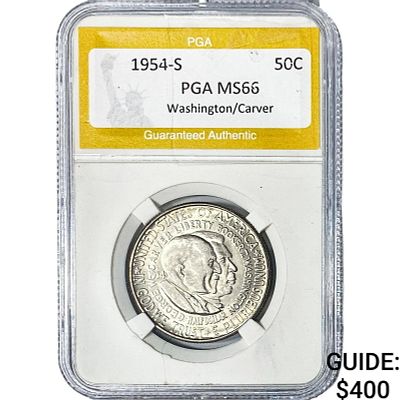 1954-S Washington Carver Half Dollar PGA MS66