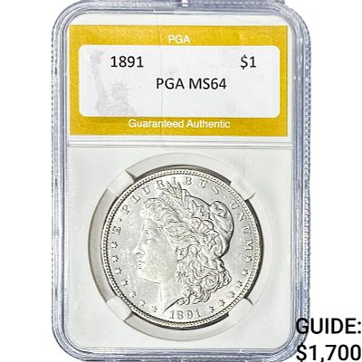 1891 Morgan Silver Dollar PGA MS64