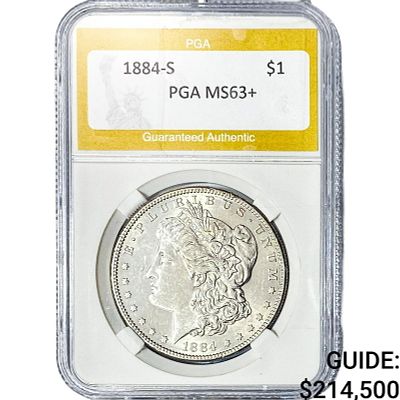 1884-S Morgan Silver Dollar PGA MS63+