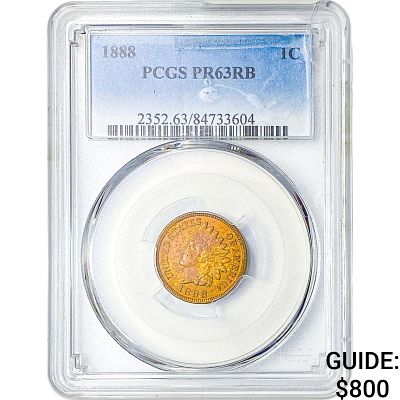 1888 Indian Head Cent PCGS PR63 RB